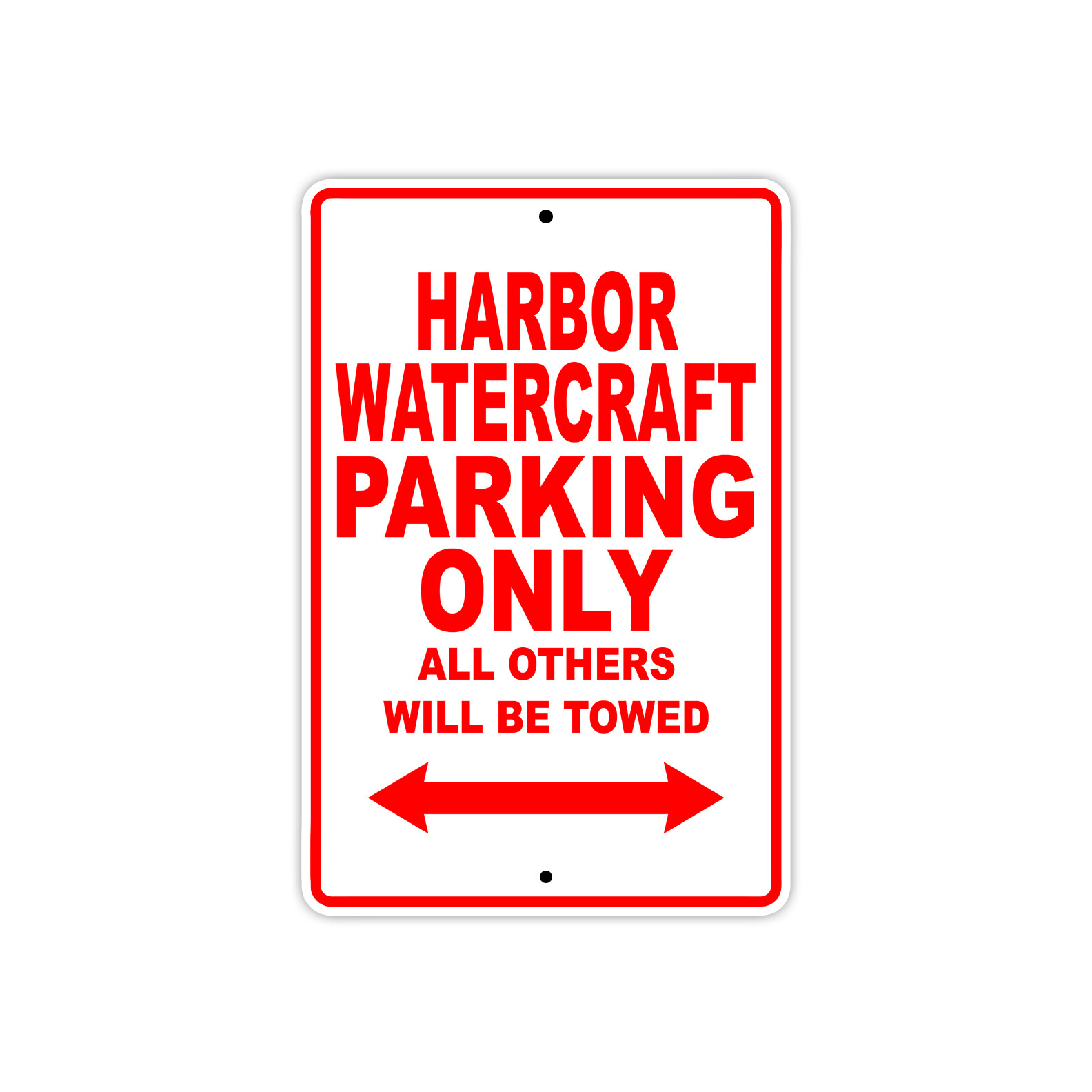 Harbor Watercraft Parking Only Wall Art Decor Novelty Notice Aluminum Metal Sign