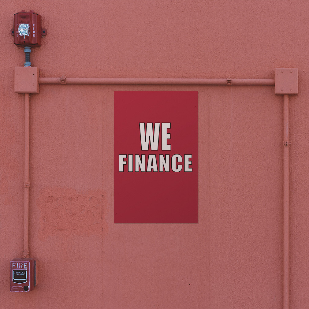 Door Decals Vertical Vinyl Stickers Multiple Sizes We Finance Dark Red Business