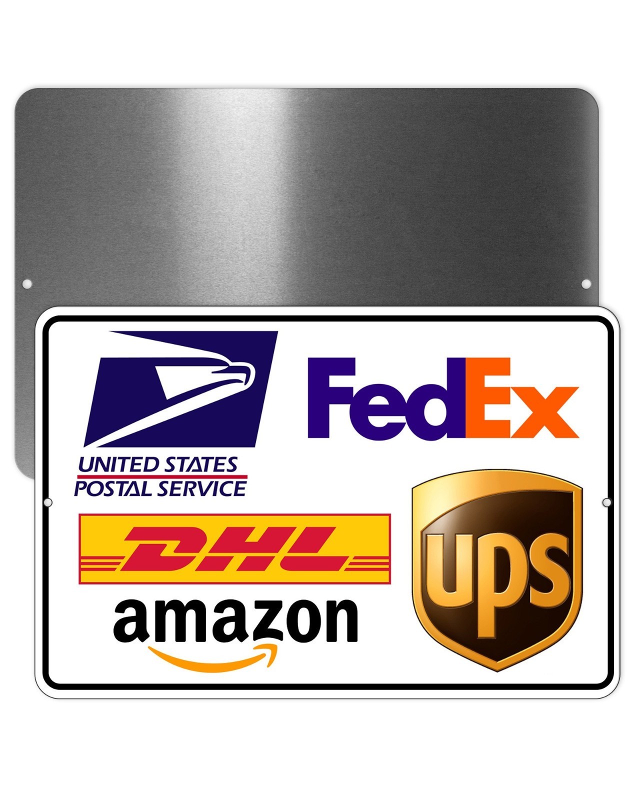 Sign Package Delivery/ Drop Off Instructions Sign METAL Delivery Driver USPS