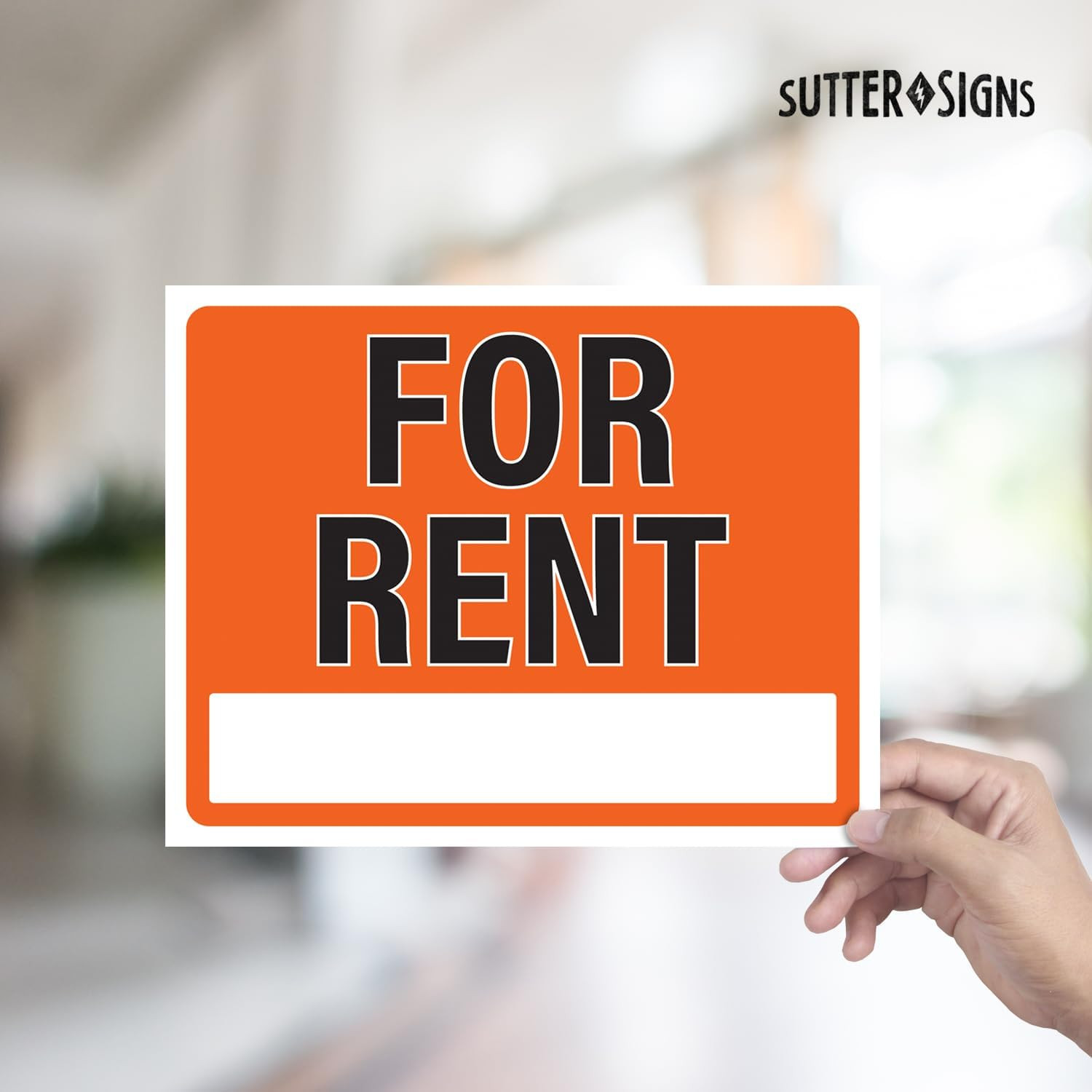 For Rent Sign 14X11, Plastic Sign for Home, Office, Rental, Commercial Propety,