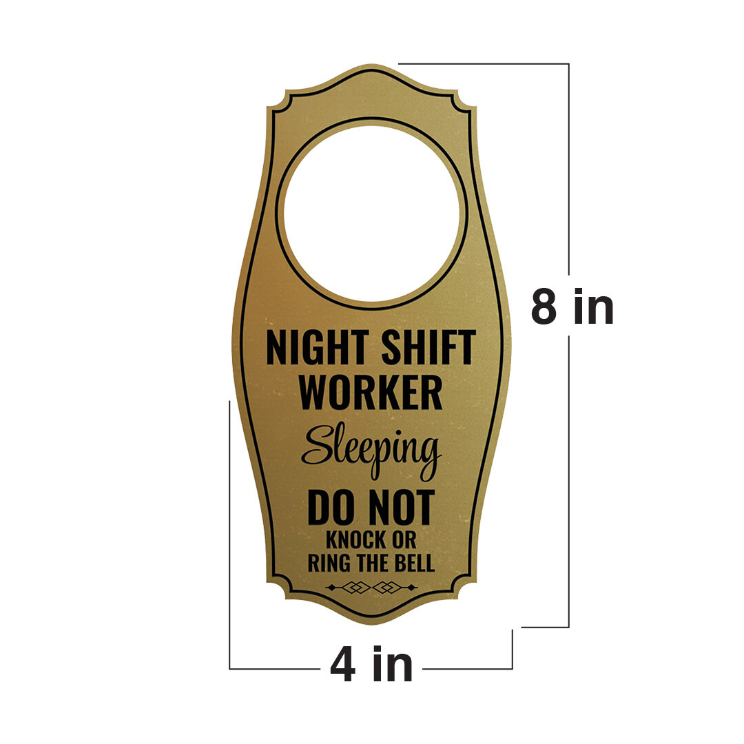 Night Shift Worker Sleeping Do Not Knock Or Ring The Bell Door Hanger