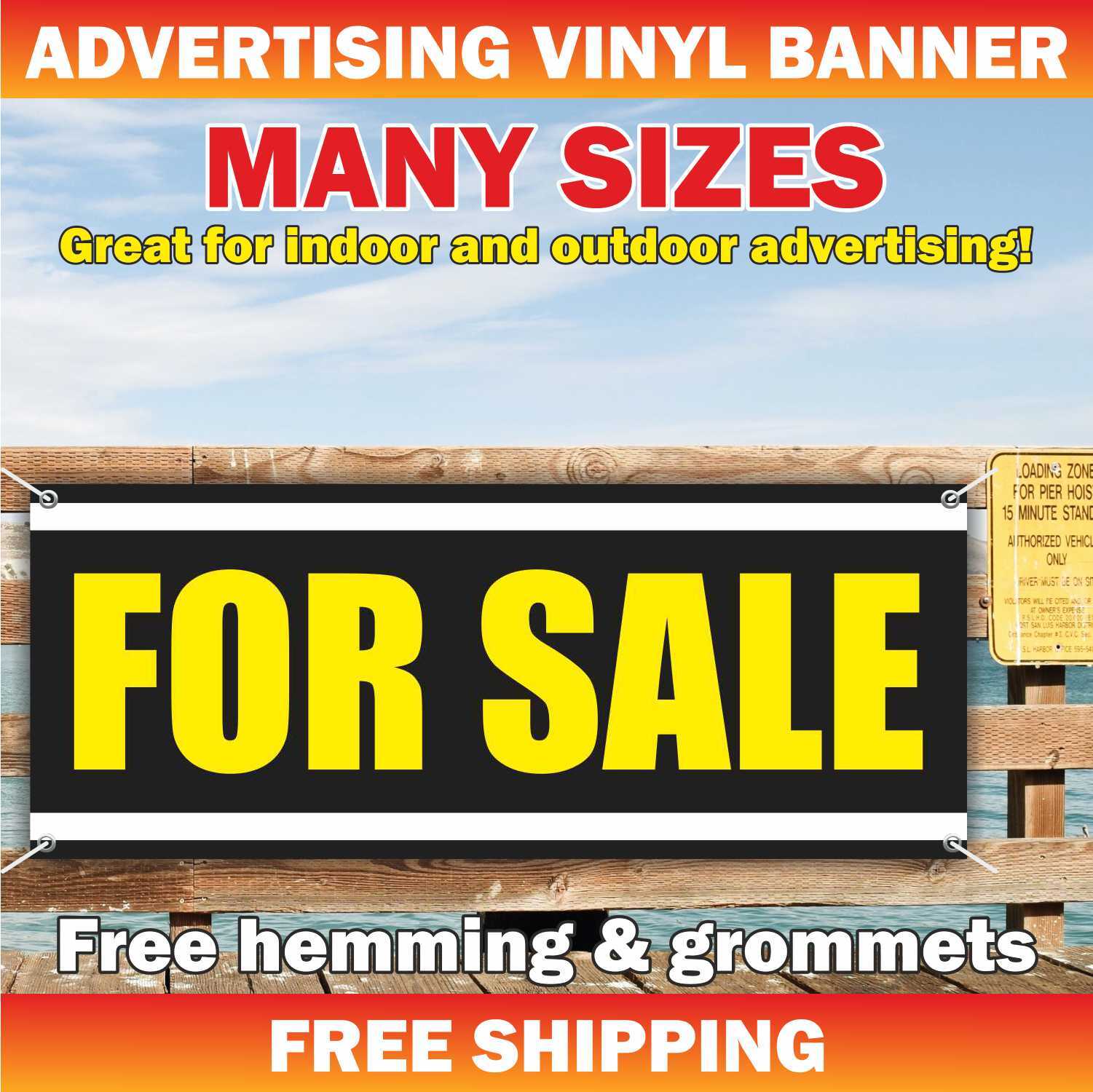 FOR SALE Advertising Banner Vinyl Mesh Sign Rental Space Rent Lease Realtor
