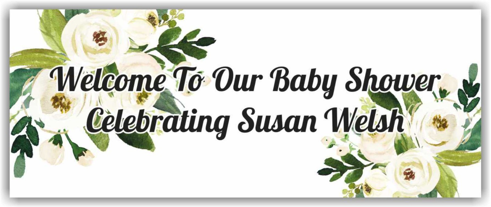Baby Shower Celebrating Advertising Banner Vinyl Mesh Sign Custom Name Welcome