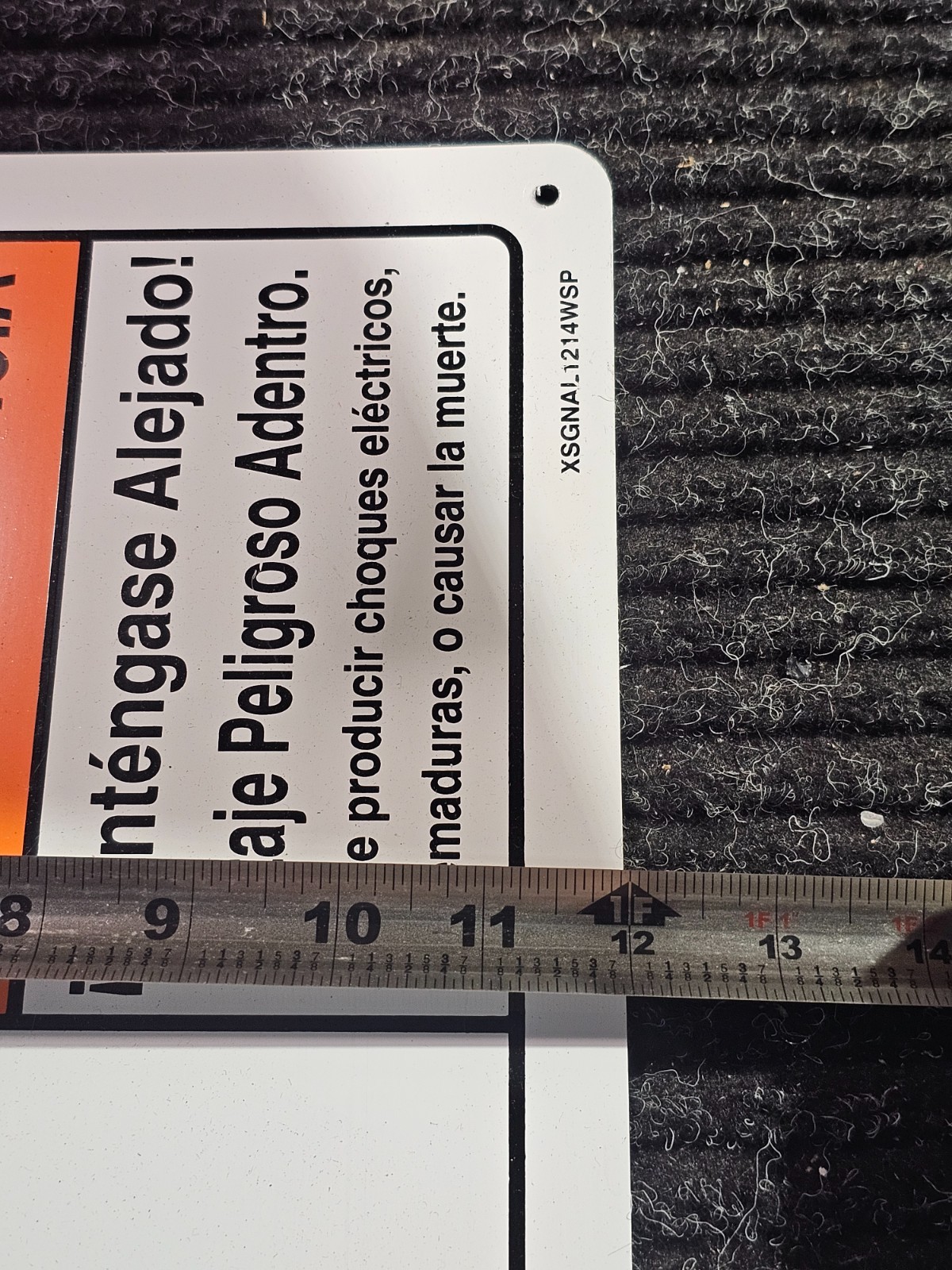(QTY 4) LEM Products Inc. XSGNAL1214WSP 12&Prime; x 14&Prime; Warning Sign Bilingual Signage