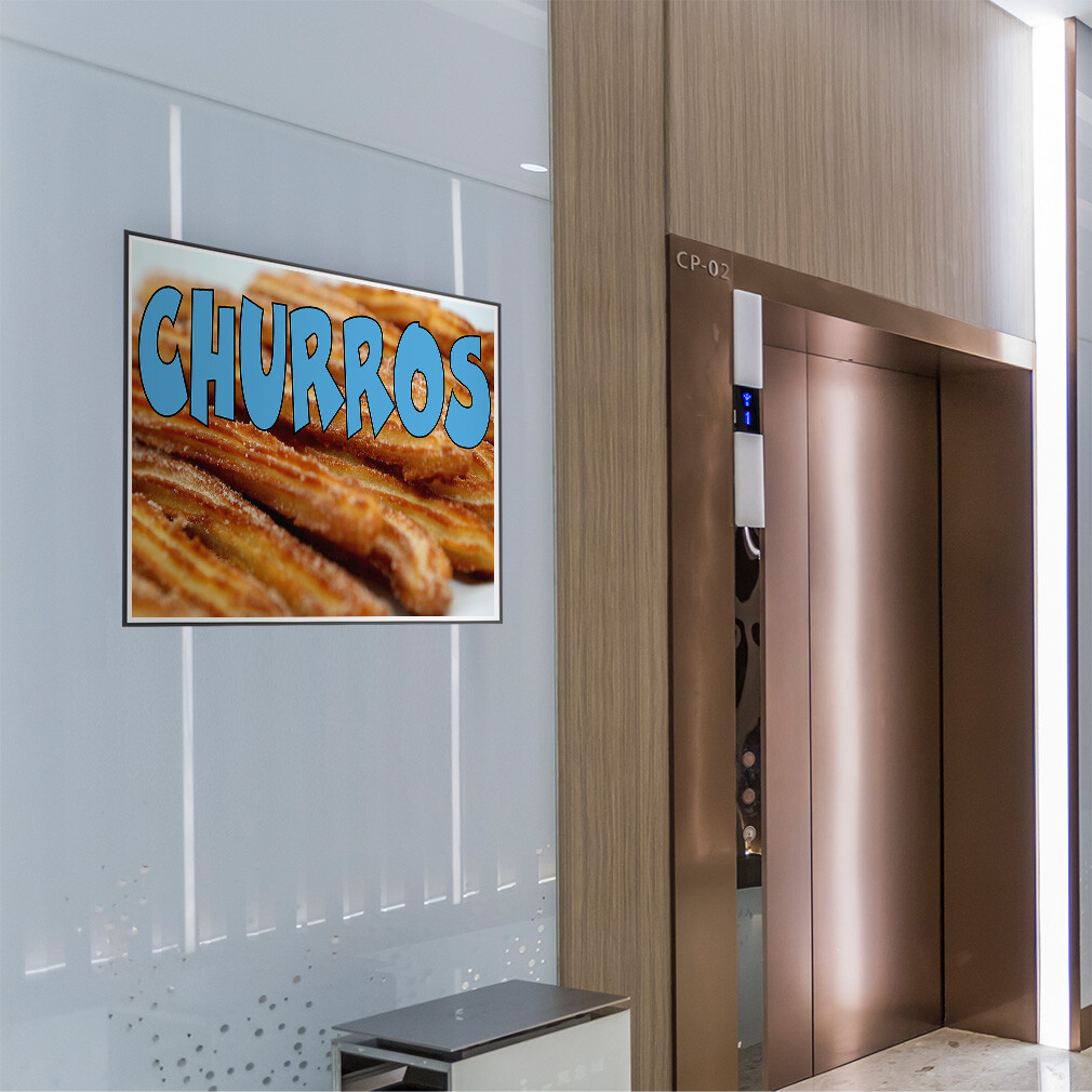 Decal Stickers Churros Restaurant Food Bar Vinyl Store Sign Label