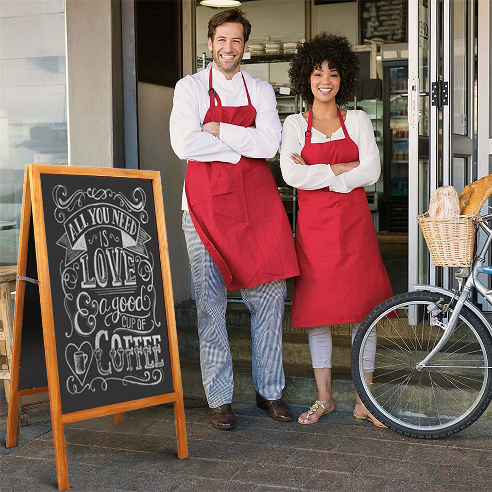 Magnetic A-Frame Chalkboard Message Sign Board Extra Large 44&Prime;x22&Prime; Free Standing