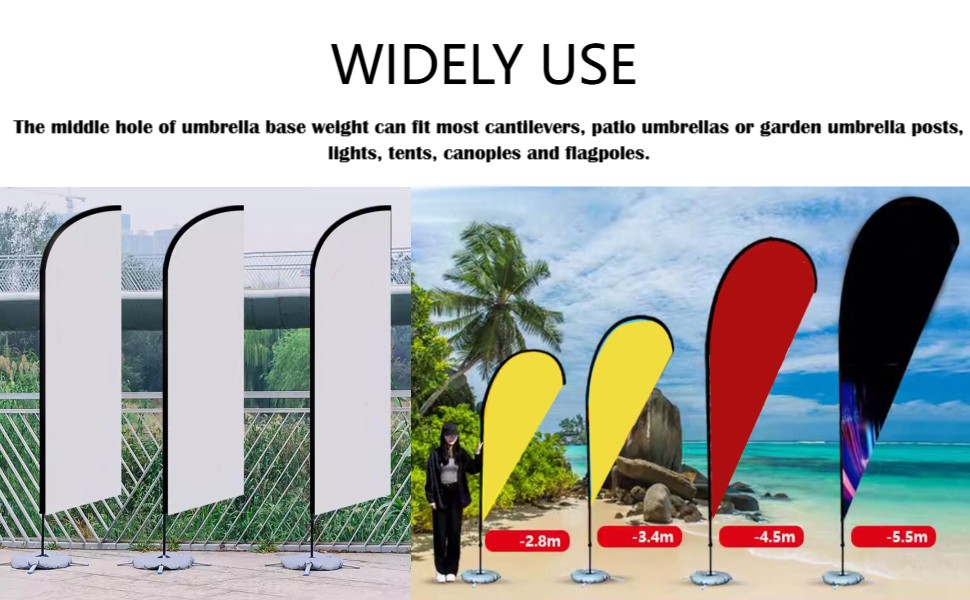 Water Weight Bag Windproof Base Foldable Flag Holder Outdoor Stand for Flagpoles
