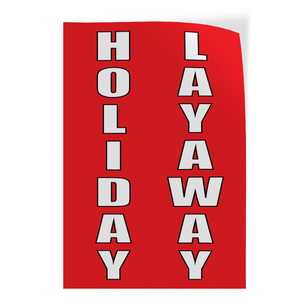 Door Decals Vertical Vinyl Stickers Multiple Sizes Holiday Layaway Vinyl