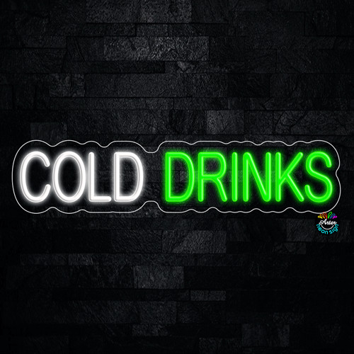 Cold Drinks LED Neon Sign 27&Prime;L x 6&Prime;H #32180