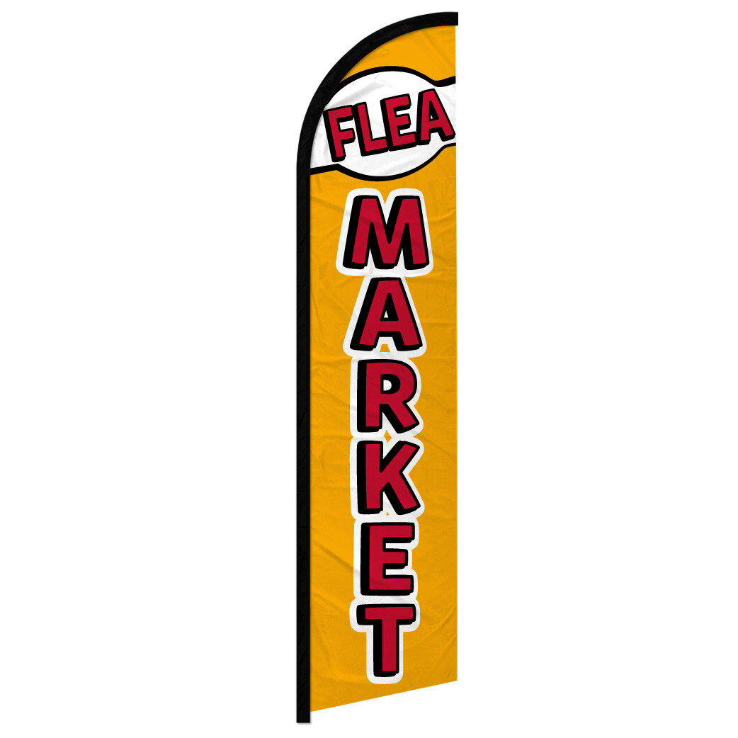 Flea Market Windless Advertising Swooper Flag Swap Meet