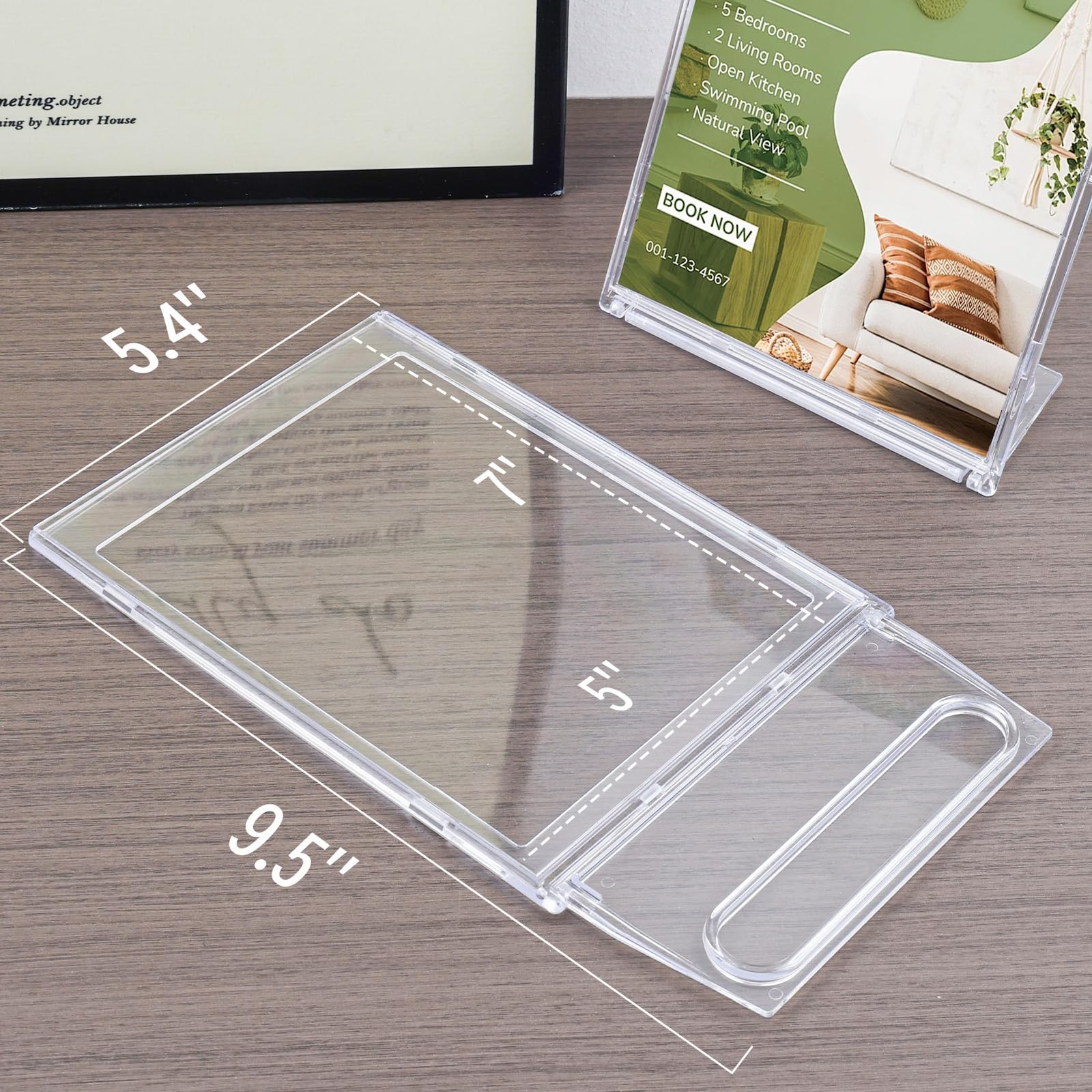 10 Pack 5×7 Inch Sign Holder Vertical Double-Sided Usage with Swivel Base for…