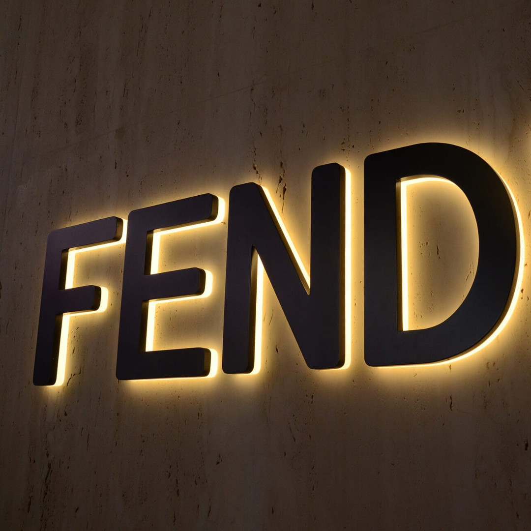 Custom 3D Metal Sign Business Signage LED Backlit Letter Outdoor Storefront Logo