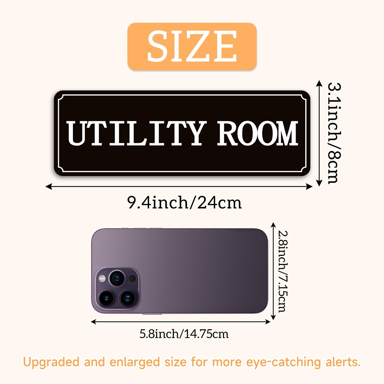 Utility Room Sign Sticker for Business and Home，Self-adhesive Utility Closet …