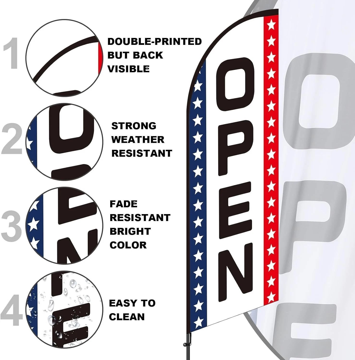 3 Pcs Used Cars Flag 7 x 5.4 ft Car Auto Dealer Swooper Feather Flags Kits Se…