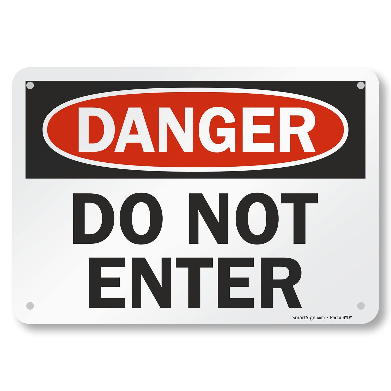 Danger Do Not Enter Sign 7×10 Inch Aluminum for Workplace Restricted Areas