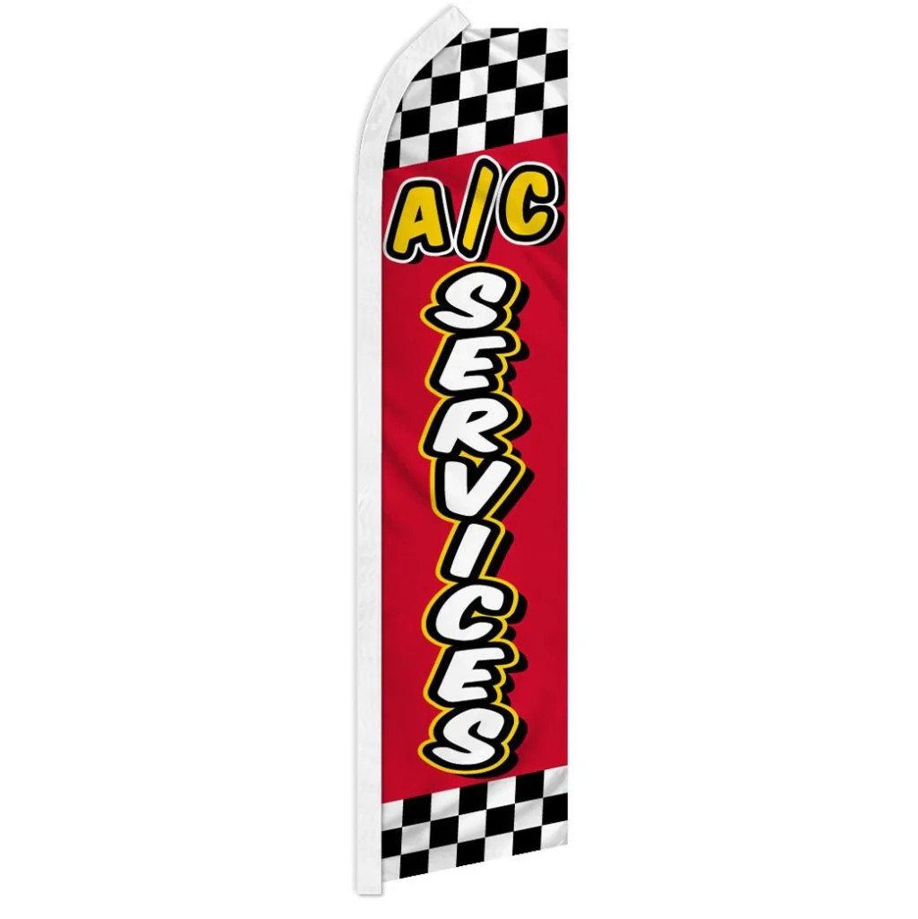 A/C SERVICES CKRD advertising super flag polyester banner *POLE NOT INCLUDED*