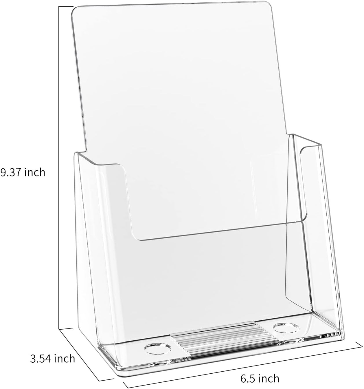 zavekia 2 Pack 6 » x 9 » Acrylic Brochure Holder,wide brochure leaflet clear