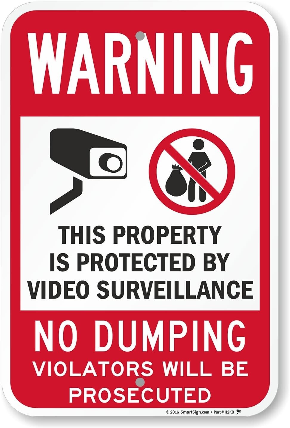 SmartSign Basics 18&Prime; x 12&Prime; Warning – Property Protected By Video Surveillance