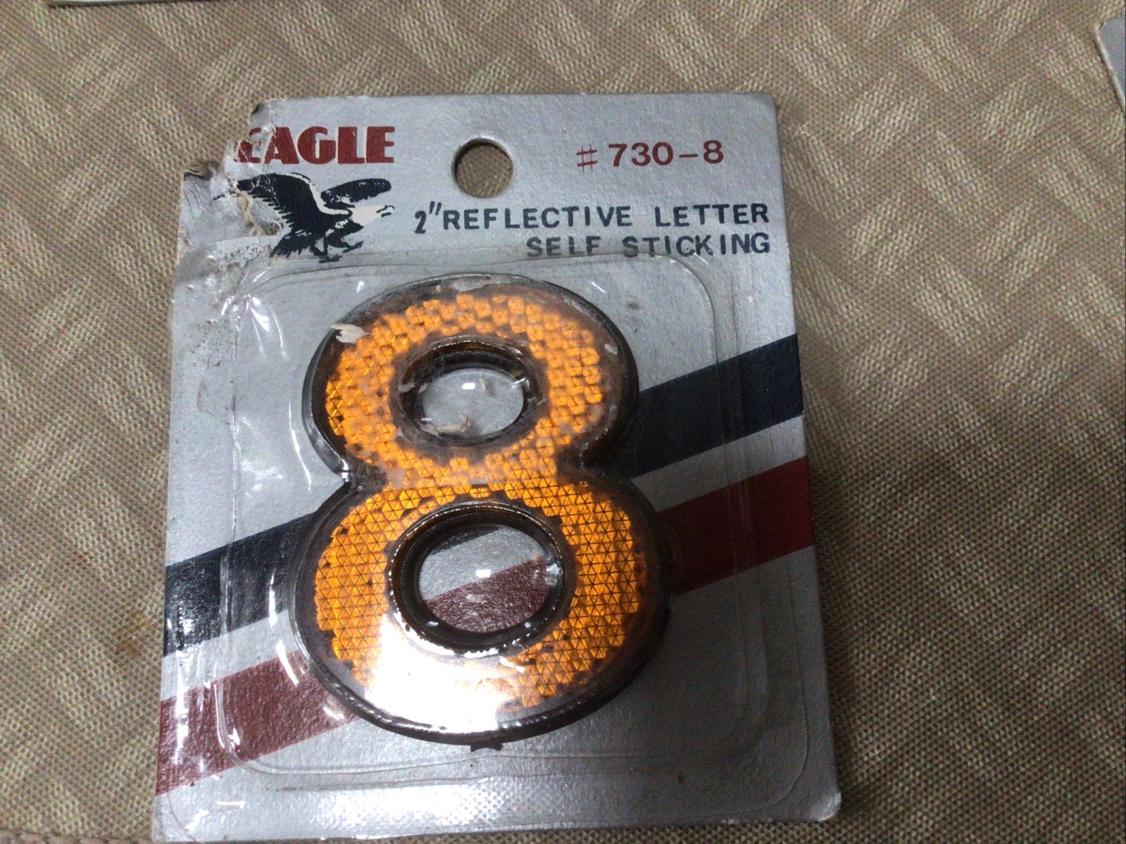 Plastic Reflective Numbers 2&Prime; Eagle Brand 2 # 8, 2# 6 & 1# 5.