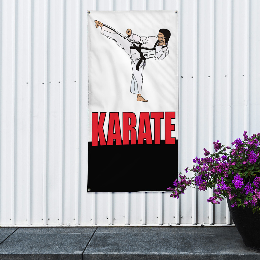 Vertical Vinyl Banner Multiple Sizes Karate Business Advertisement Sports