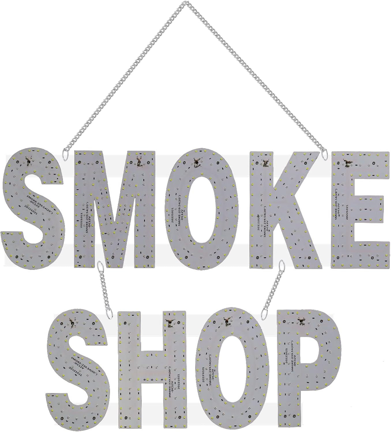30×20 LED Smoke Shop Sign White Hanging Light Store Window Business Display