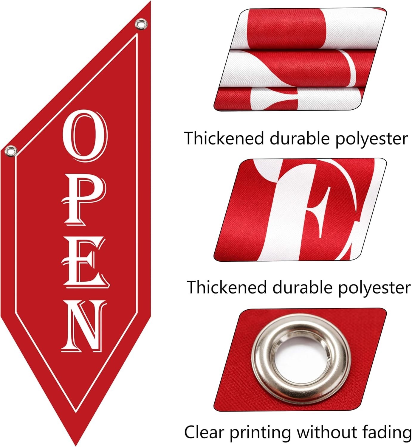 32-Inch Double-Sided OPEN Sign with Wall-Mount Kit – Perfect for Shops & Cafes
