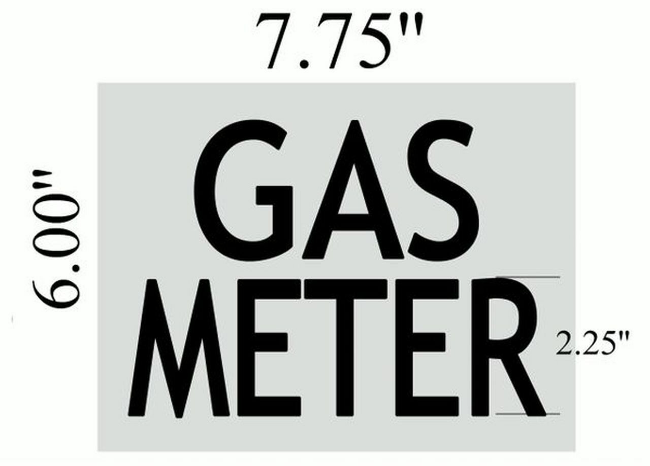 GAS METER SIGN (BRUSHED ALUMINUM 6 X7.75 )–REF24-1027