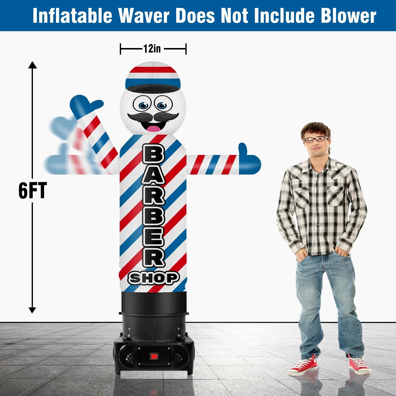 6FT Inflatable Tube Man Wacky Wavy Dancing Guy for Outdoor Advertising Decor