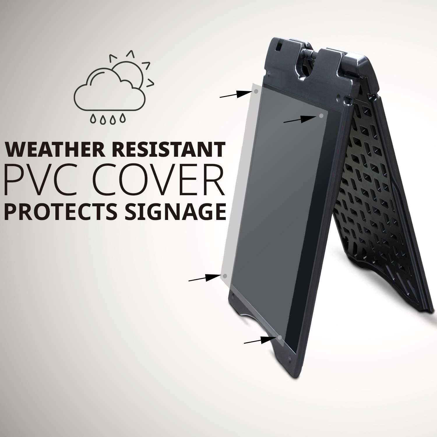 Jumbl A Frame Sign, 22” x 28” Display Surface, Outdoor Sandwich Board, Black
