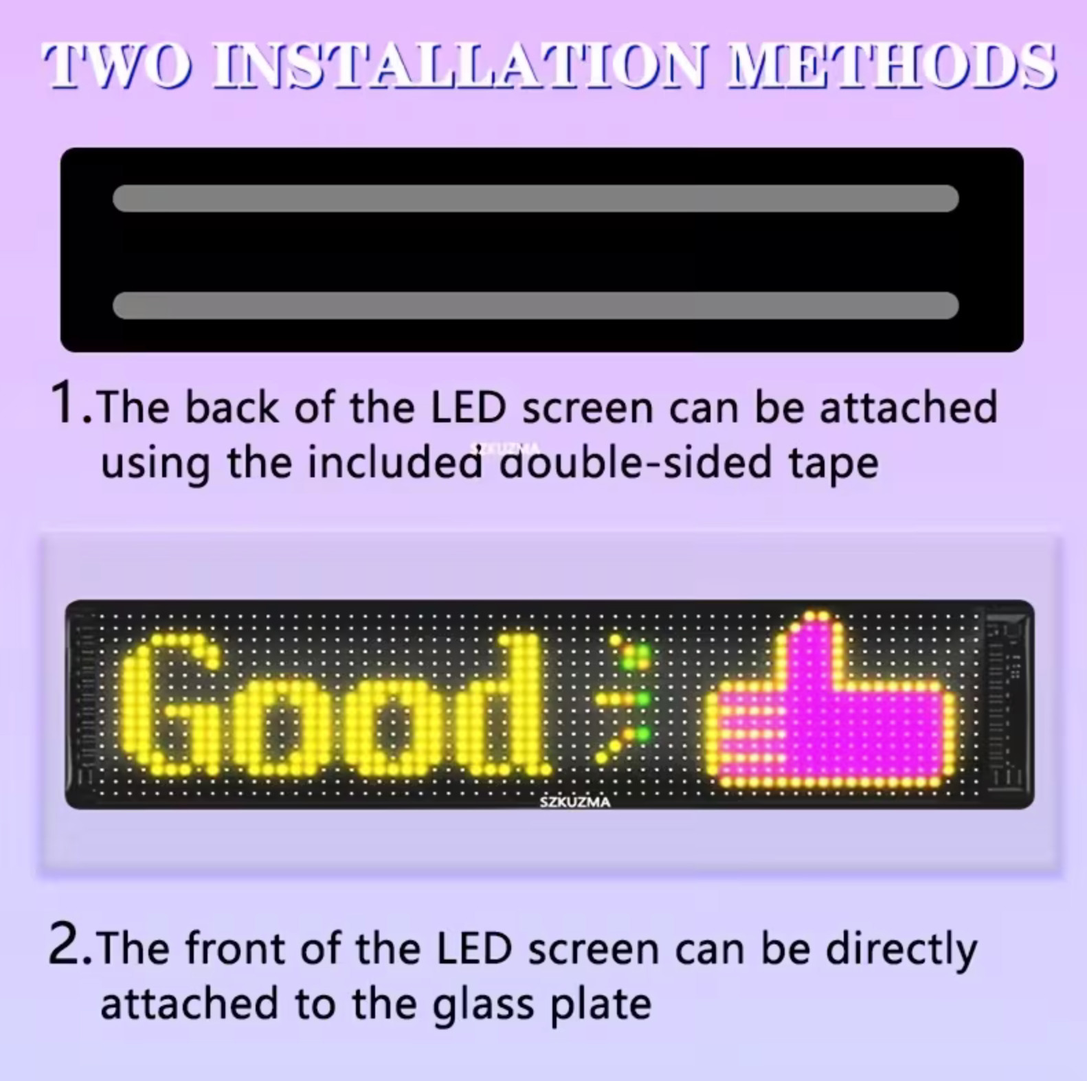 Programmable LED 15&Prime;x4&Prime; Flexible Display Remote Control Bluetooth Mobile App