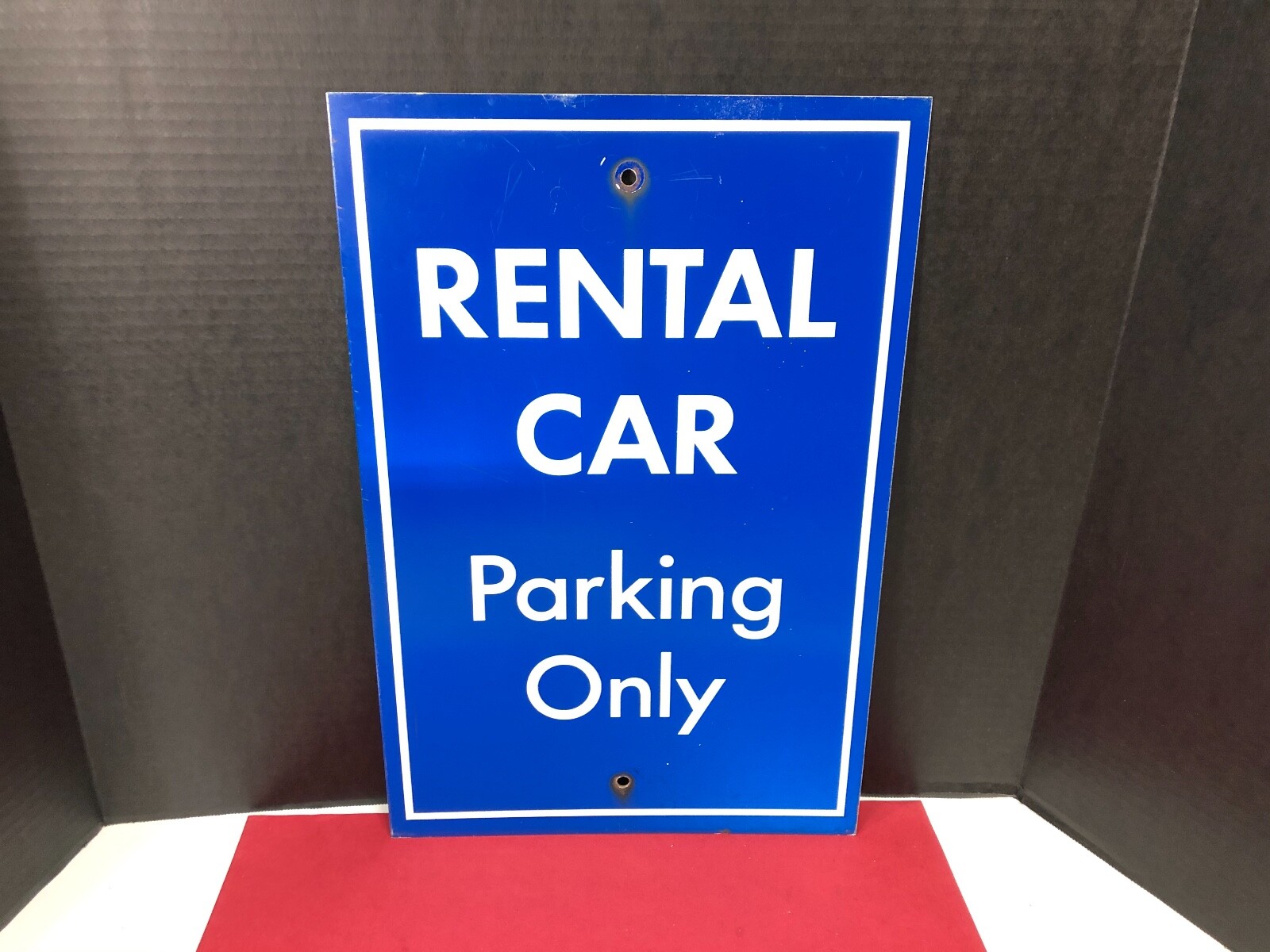 VINTAGE ORIGINAL RENTAL CAR PARKING ONLY METAL SIGN