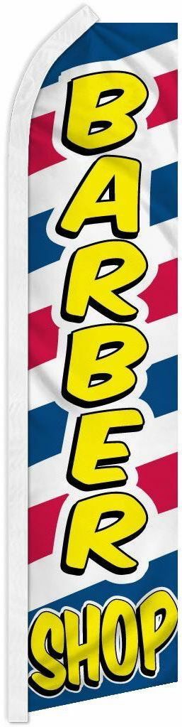 « BARBER SHOP » advertising super flag swooper banner business hair cut salon ltr