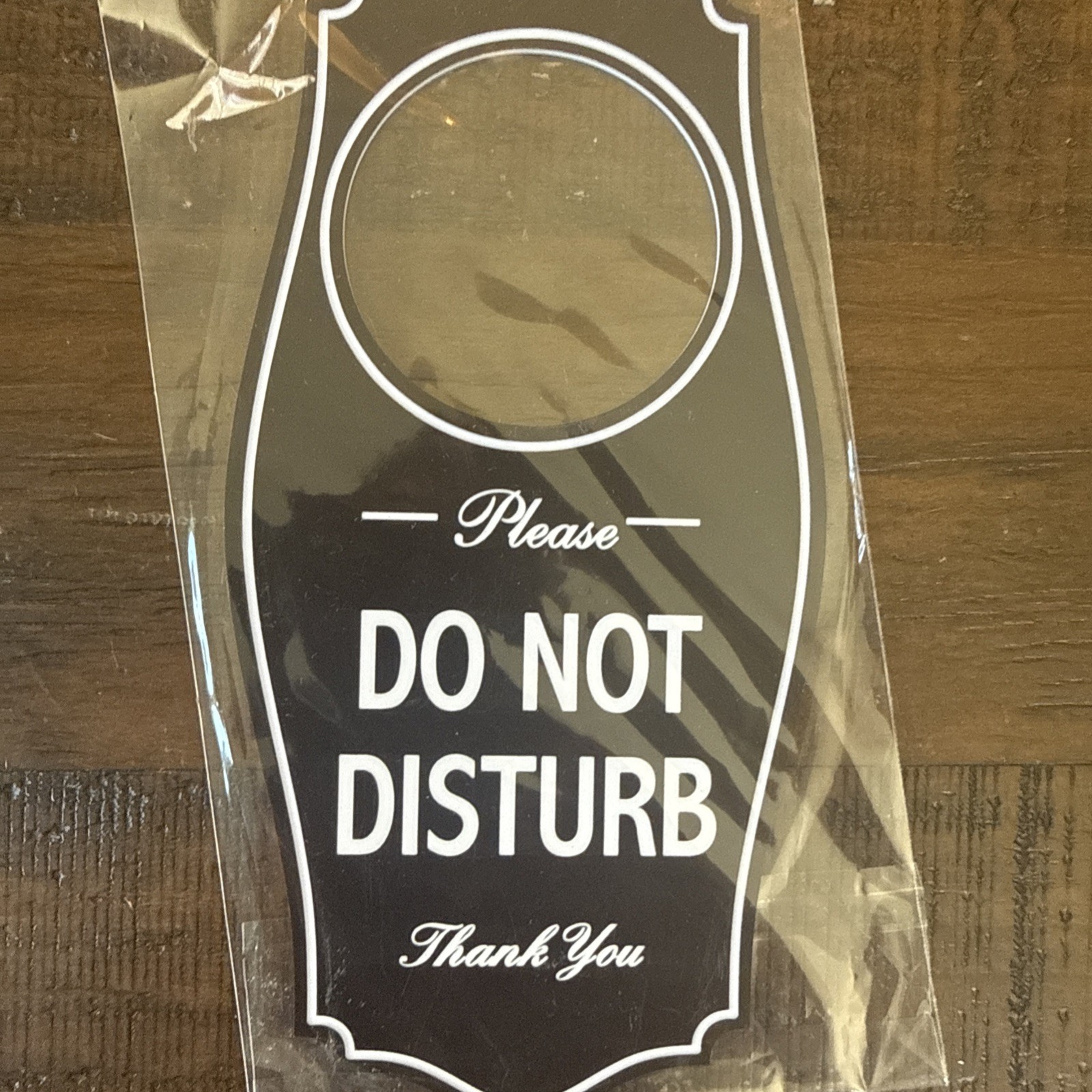 All Quality Please DO NOT Disturb Door Hanger – Dark Brown, 4&Prime; x 8&Prime;