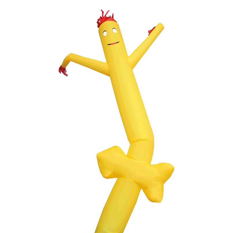 Advertising Inflatable Tube Man 12ft Blow Up Fly Guy Wavy Yellow Arrow No Blower