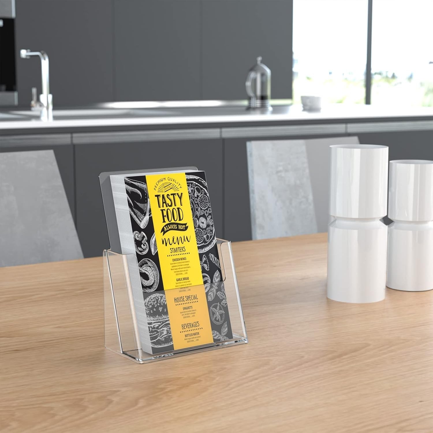 2 Pack 6 » x 9 » Acrylic Brochure Holder,wide brochure leaflet booklet