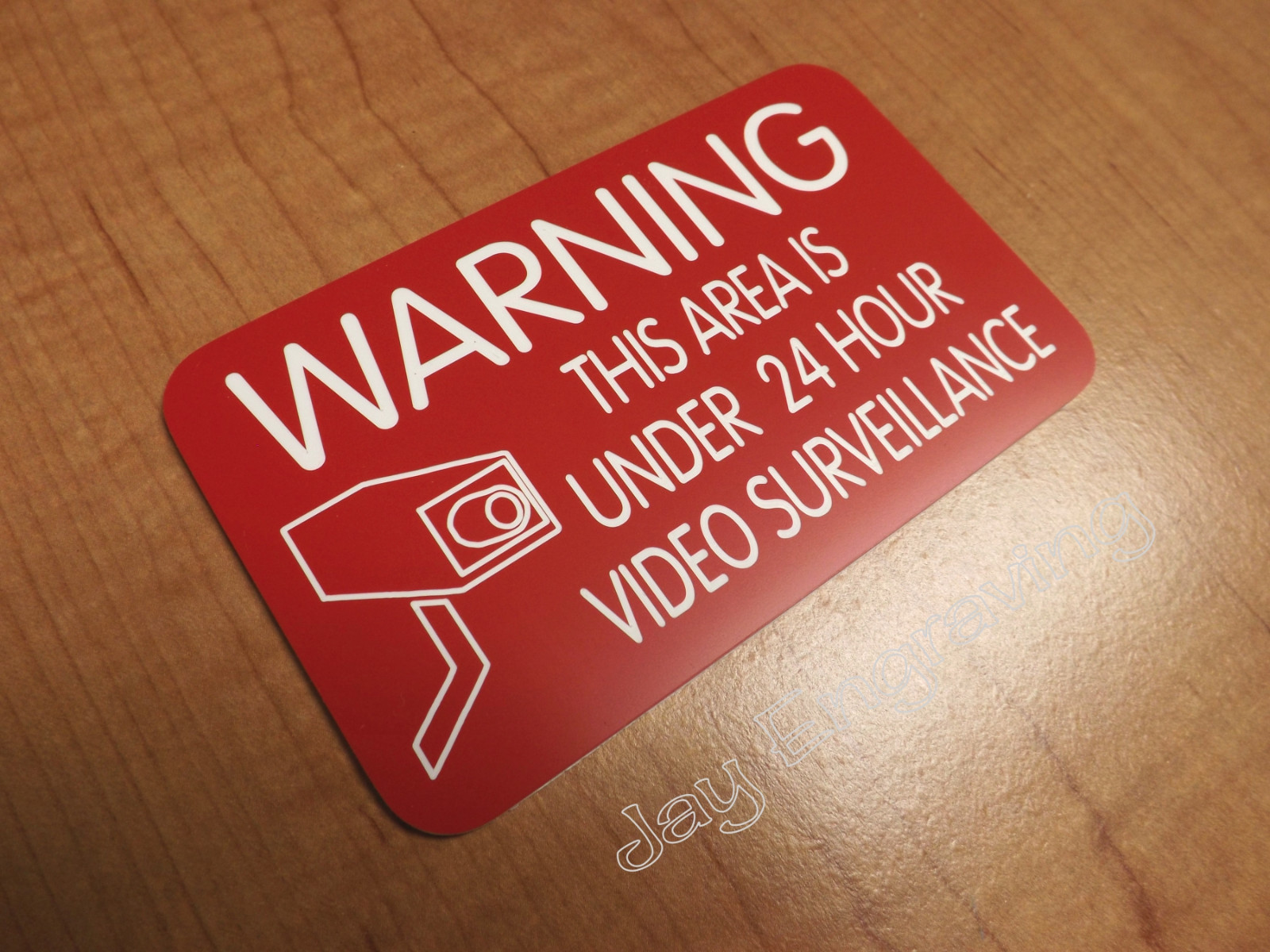 Video Surveillance Engraved 3×5 Security Sign | Plaque | Business Home Office