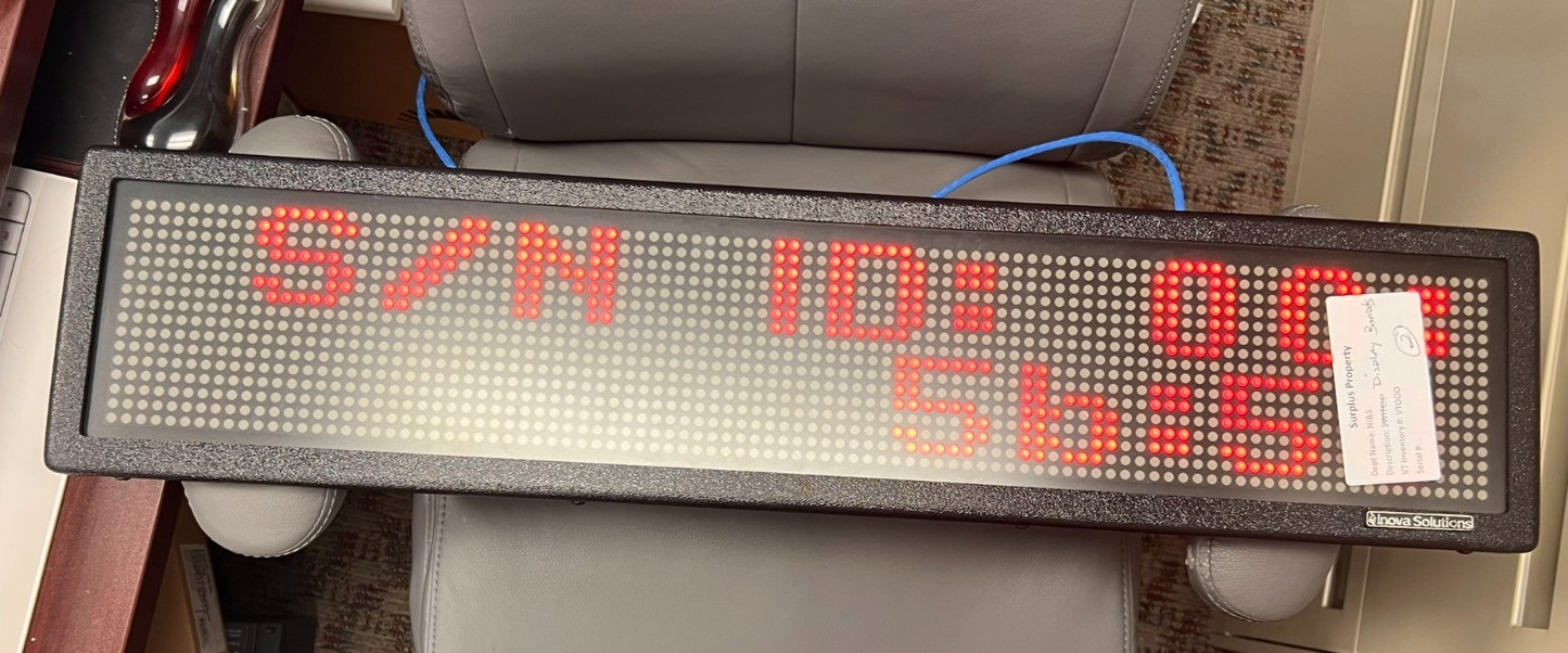 Inova Solutions OAX2-CS LED Message Display Sign PoE Ethernet Tested