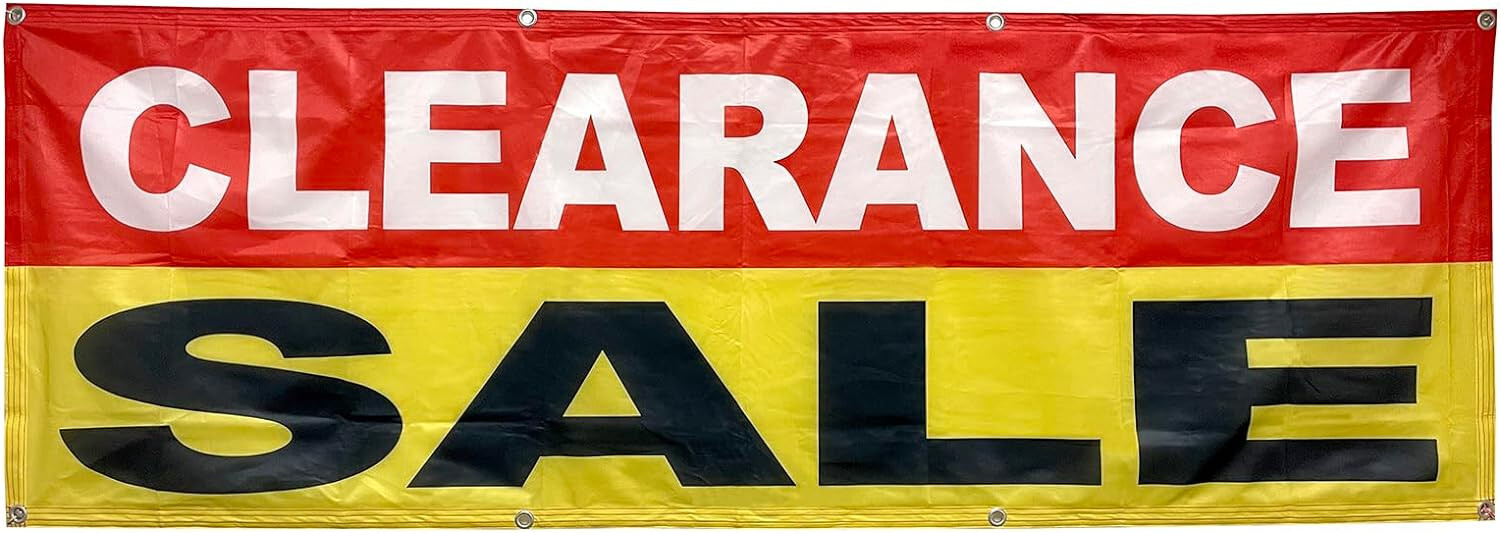 2×6 Feet CLEARANCE SALE Banner Sign Polyester Fabric With Grommets ryb