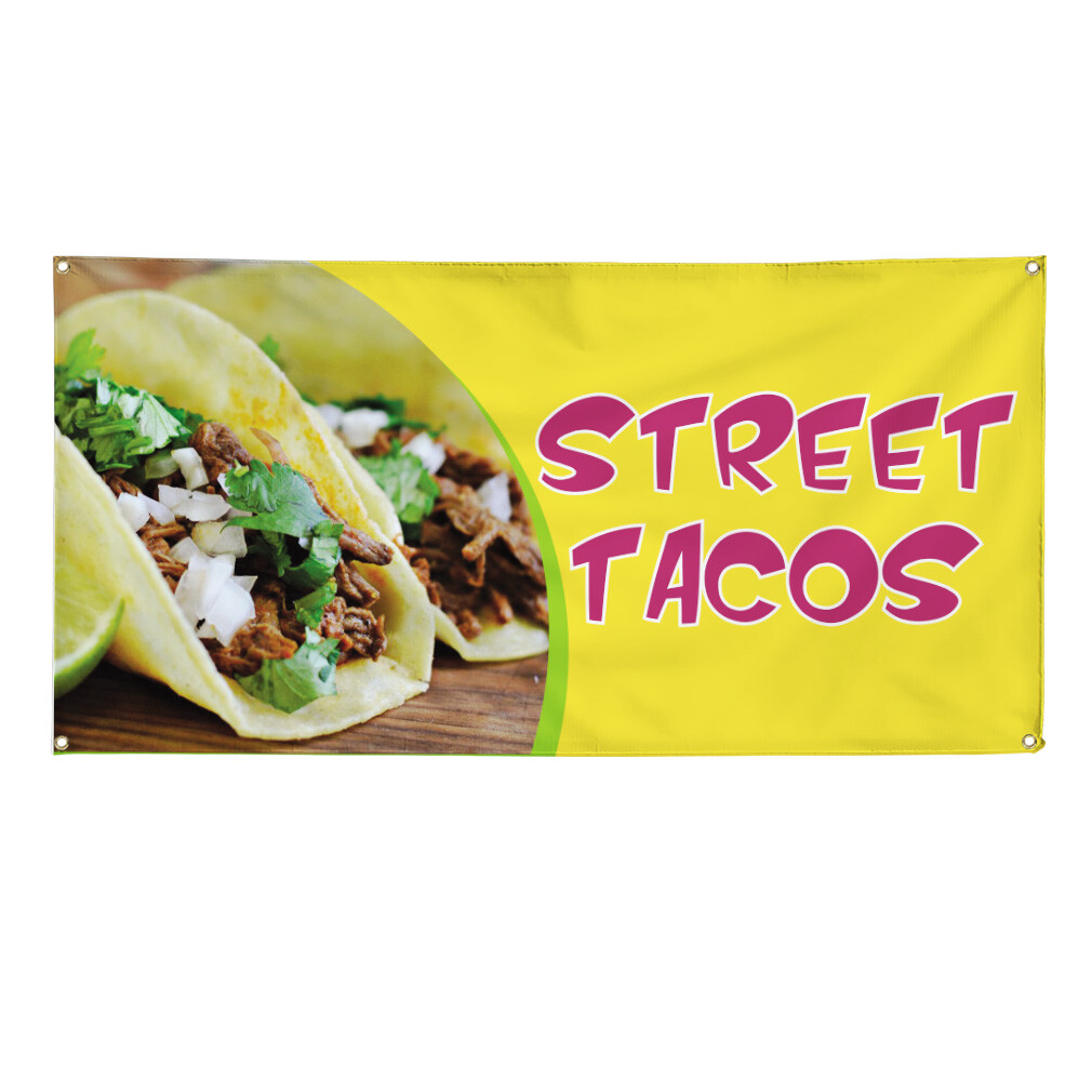 Vinyl Banner Multiple Sizes Street Tacos Outdoor Advertising Printing B Outdoor