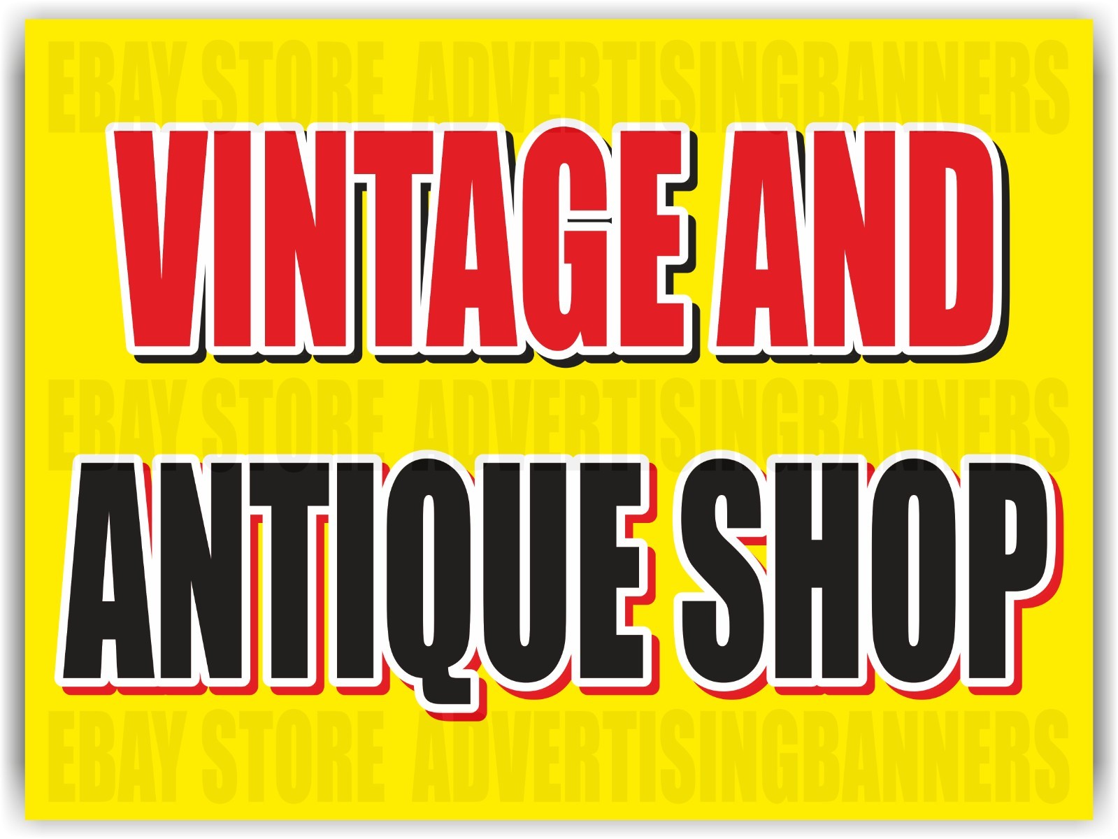 VINTAGE AND ANTIQUE SHOP Yard Sign with H-Stakes Pawn Shop Coin