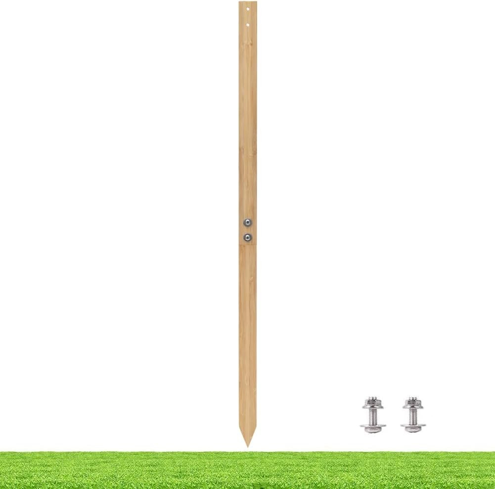 Yard Stake for Sign, 27.5&Prime;/2.3Ft Long Bamboo Stake for Yard Sign, Hardware Inclu