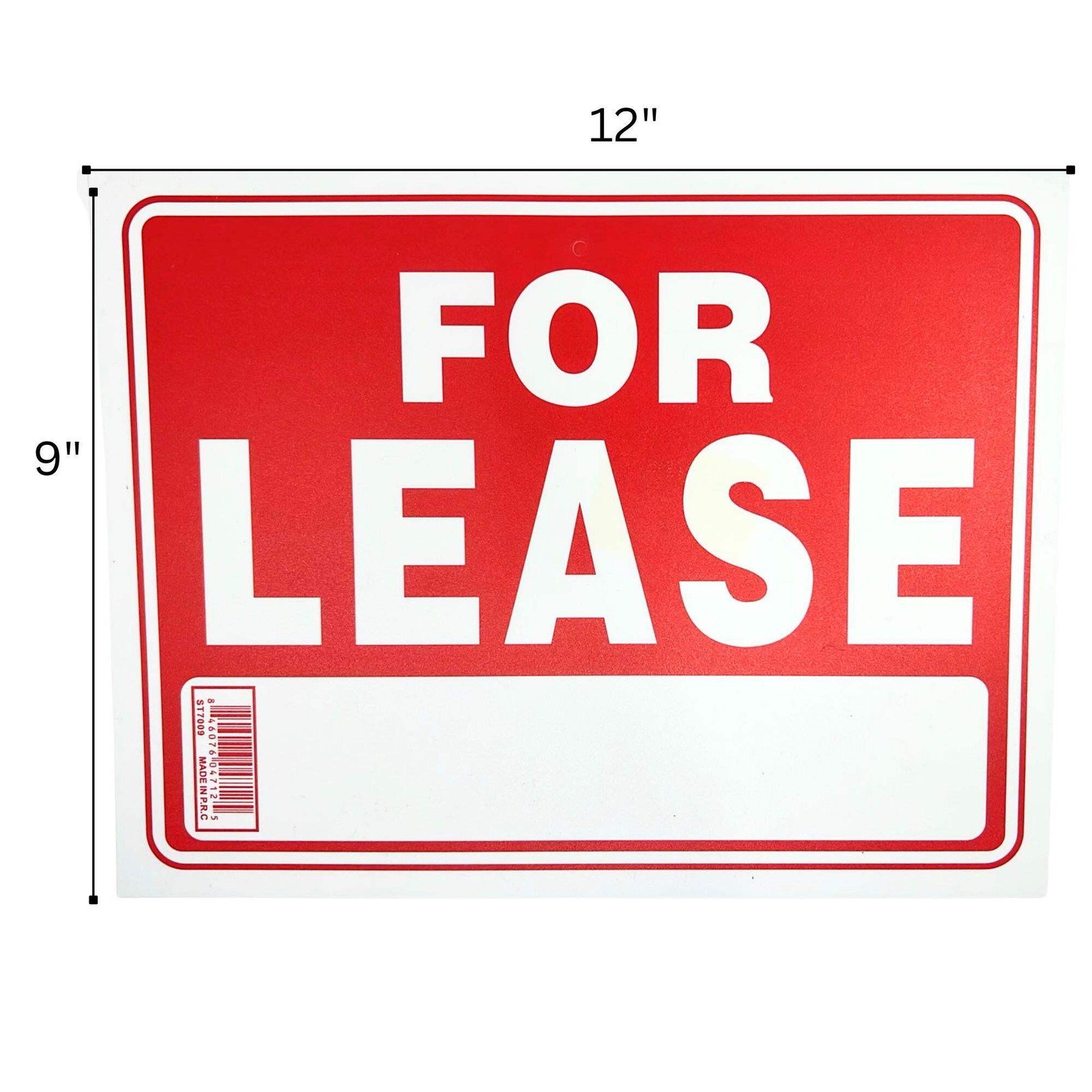 9&Prime;X12&Prime; « FOR SALE » Plastic Signage Sign-1CT