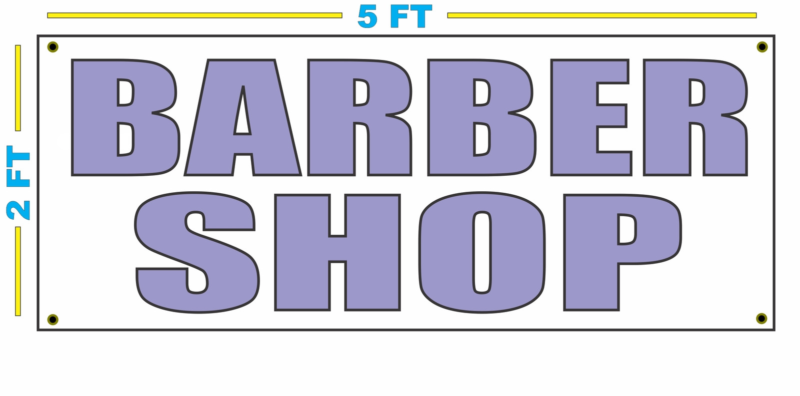 BARBER SHOP in LITE PASTEL PURPLE Banner Sign NEW Size