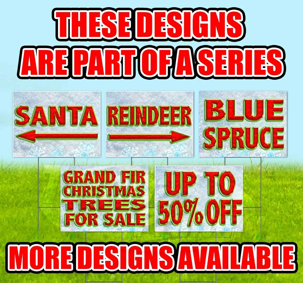 SIGN-IN ARROW 18×24 Yard Sign Corrugated Plastic Bandit Lawn Business CHRISTMAS