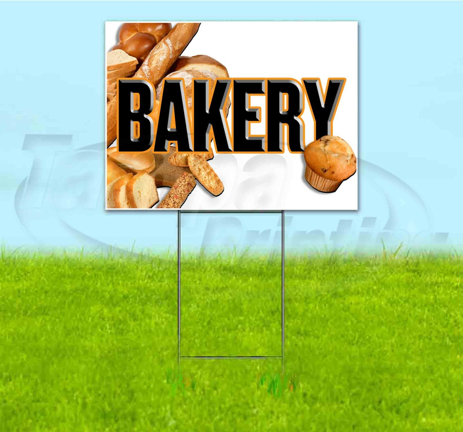 BAKERY 18×24 Yard Sign WITH STAKE Corrugated Bandit USA BUSINESS PASTRIES