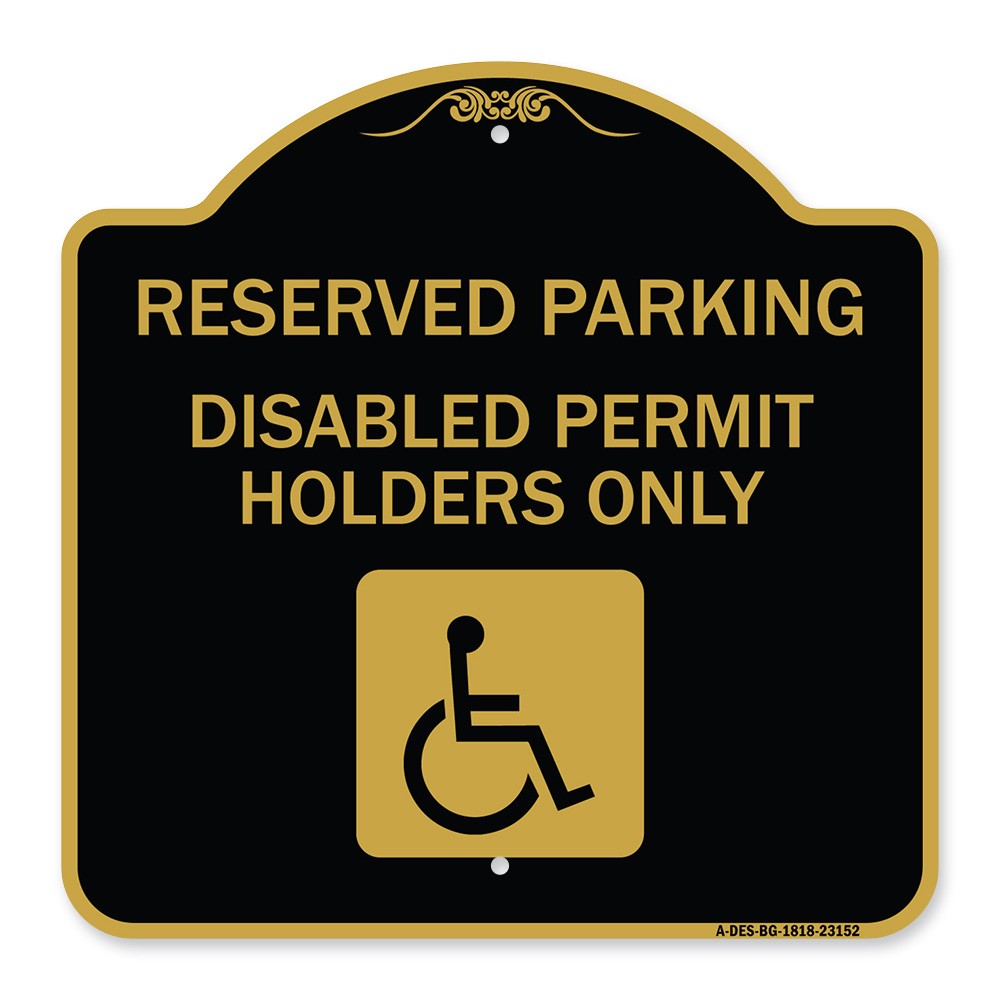 Reserved Parking – Disabled Permit Holders Only (With Updated Access Symbol)