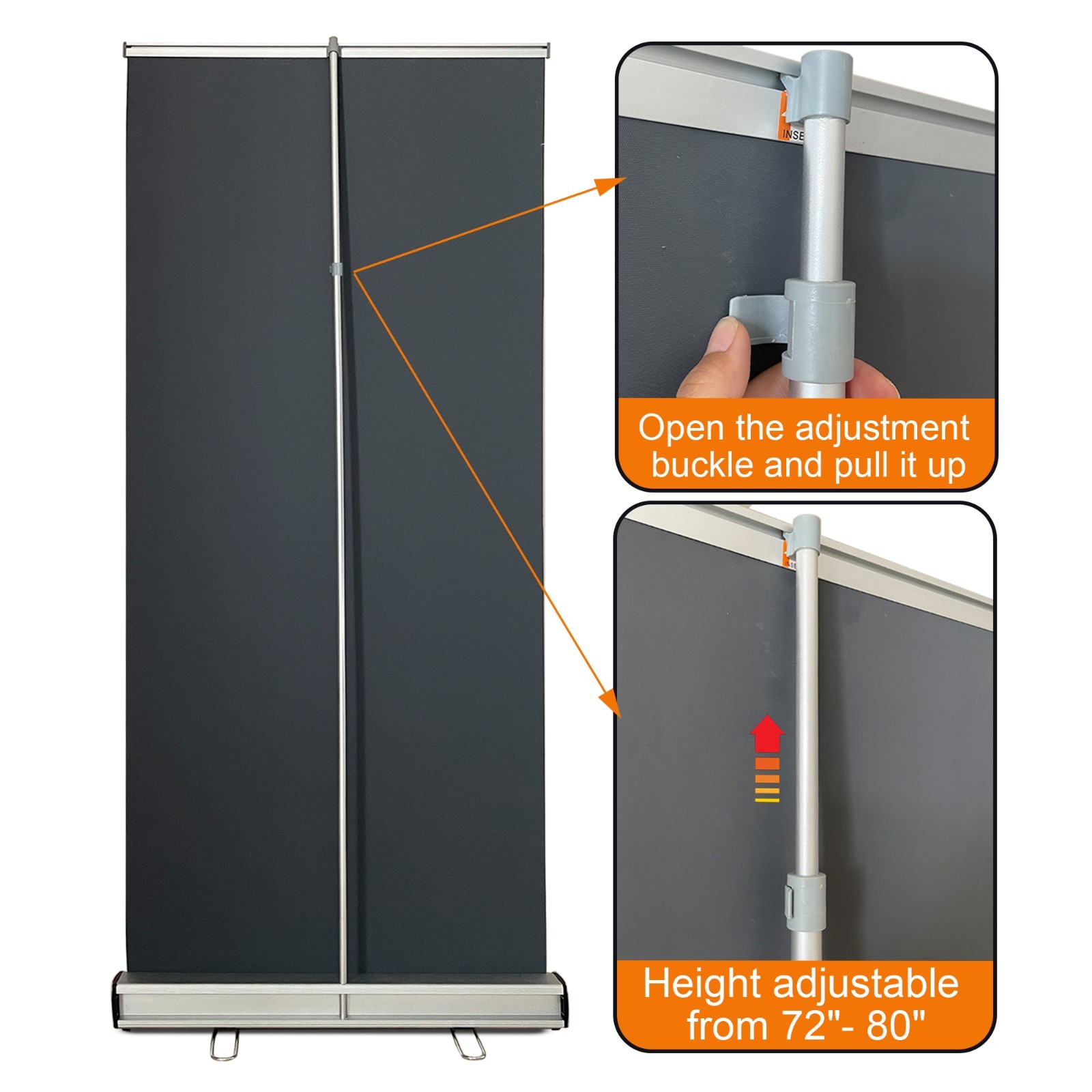Heavy-Duty Standard Retractable Roll Up Banner Stand 24&Prime; 31.5&Prime; 33.5&Prime; 36&Prime; 40&Prime; 60&Prime;