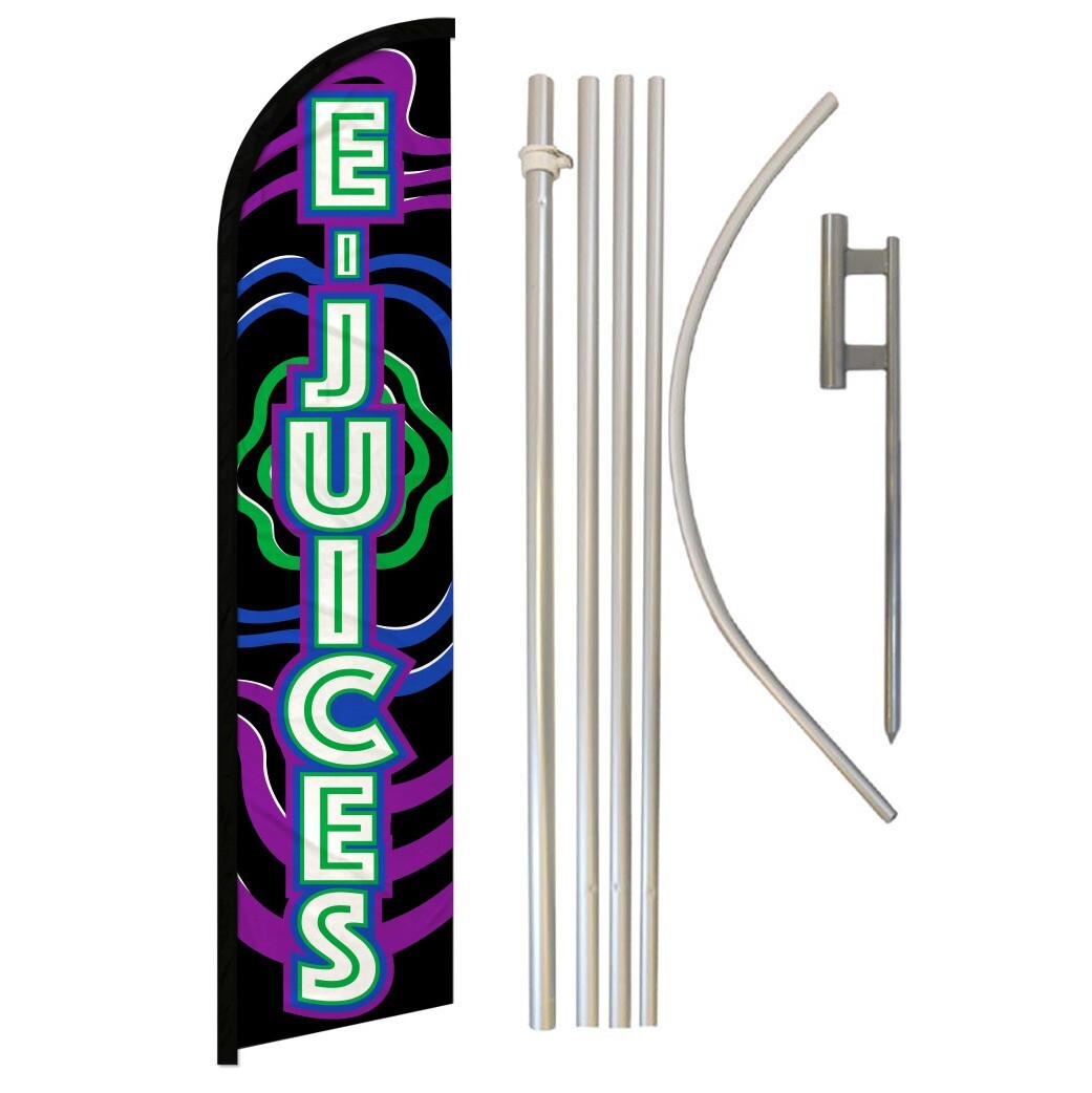 Juices Full Curve Windless Swooper Flag Pole Kit Smoke Shop