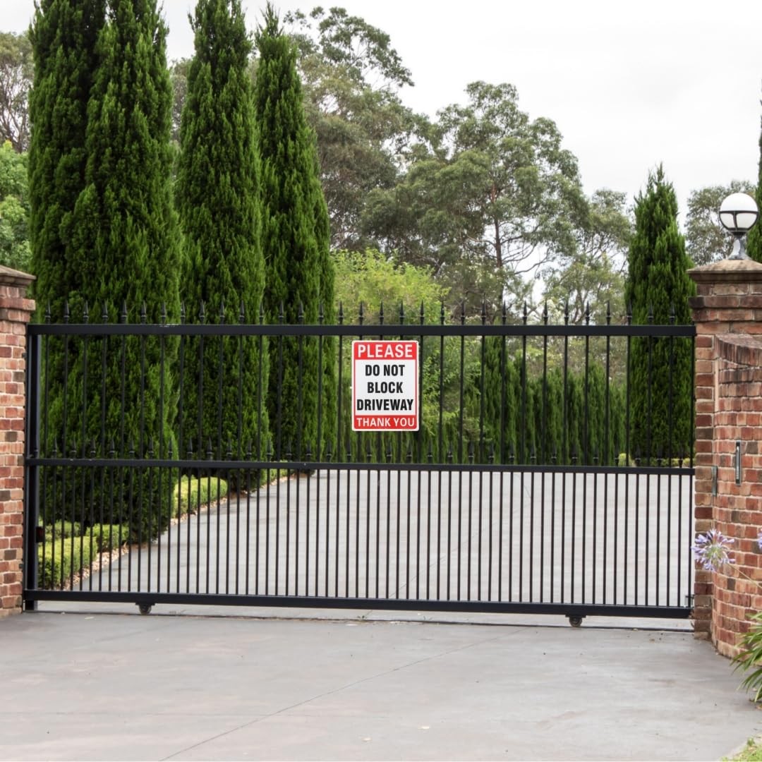2 PCS 14×10 Inch Please Do Not Block Driveway Sign .040 Reflective Aluminum
