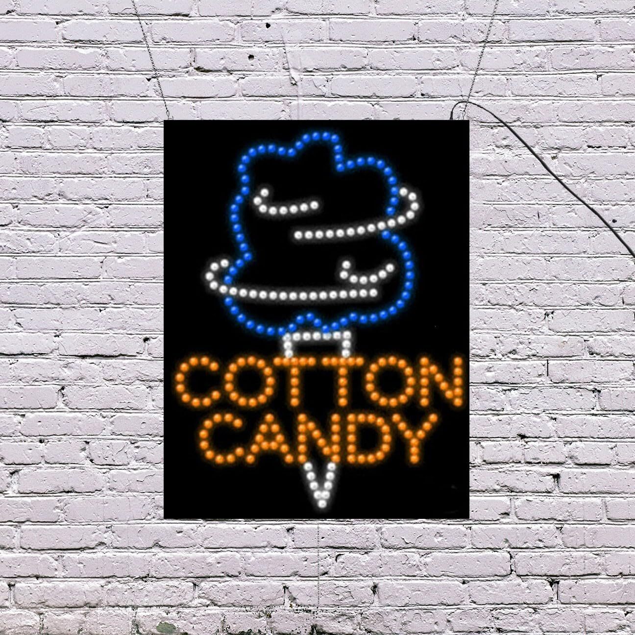 LED Cotton Candy Sign | Light Up Sign | 26&Prime;H x 20&Prime;W x 2&Prime;D